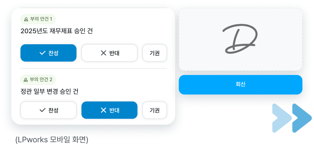 Meeting responses & e-signatures